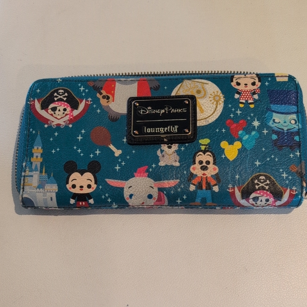 Loungefly Disney Parks Teal Character  REHAB Wallet